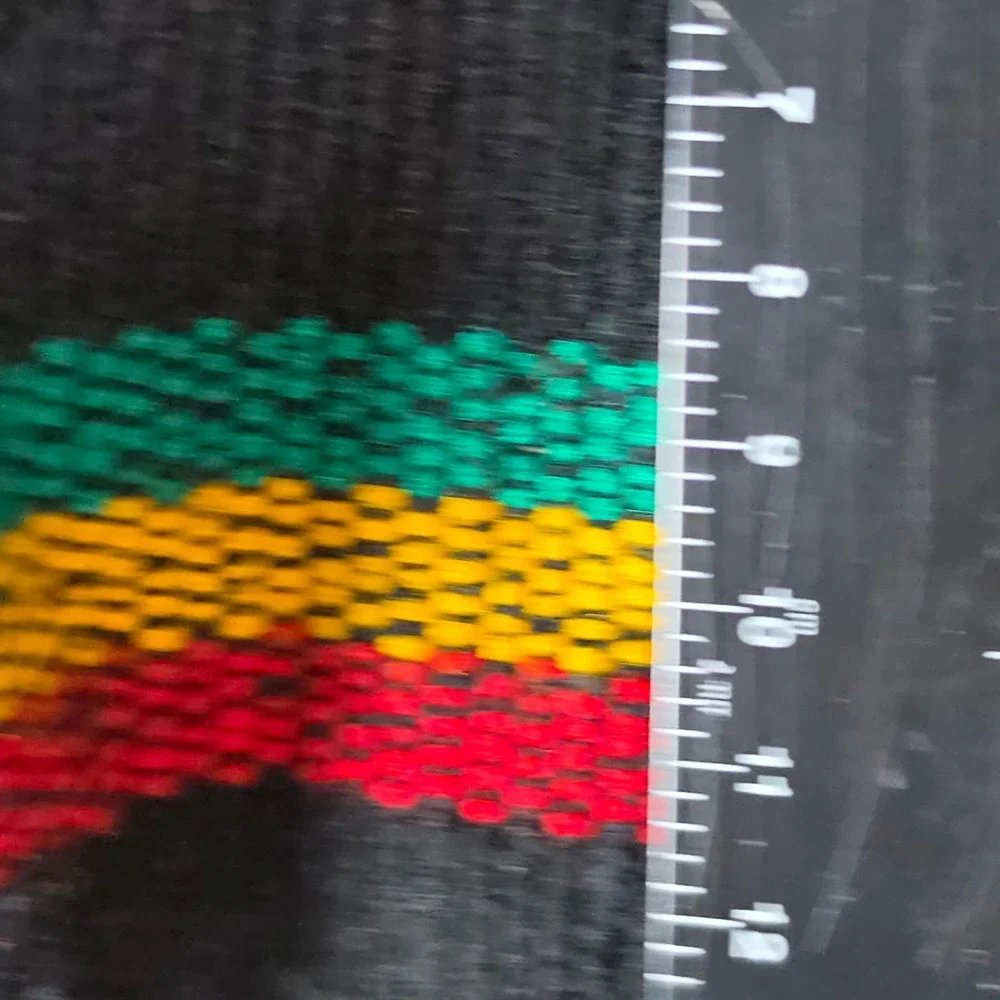 Bob Marley Rasta Striped Woven‎ Backpack Black Red Yellow Green Festival Bag